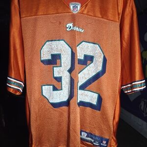 NFL Dolphins Orange Jersey with Number 32